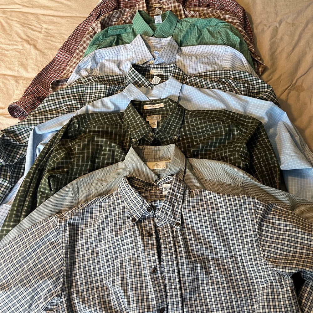 Lot of 10 - L.L. Bean Button Down Shirts